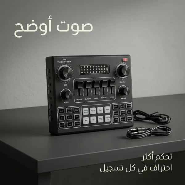 • مازج صوت بلوتوث احترافي  مع مؤثرات دي جيه