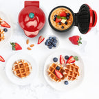 Electric waffle maker from سوق كوم with a sleek design, featuring non-stick plates and adjustable temperature controls.