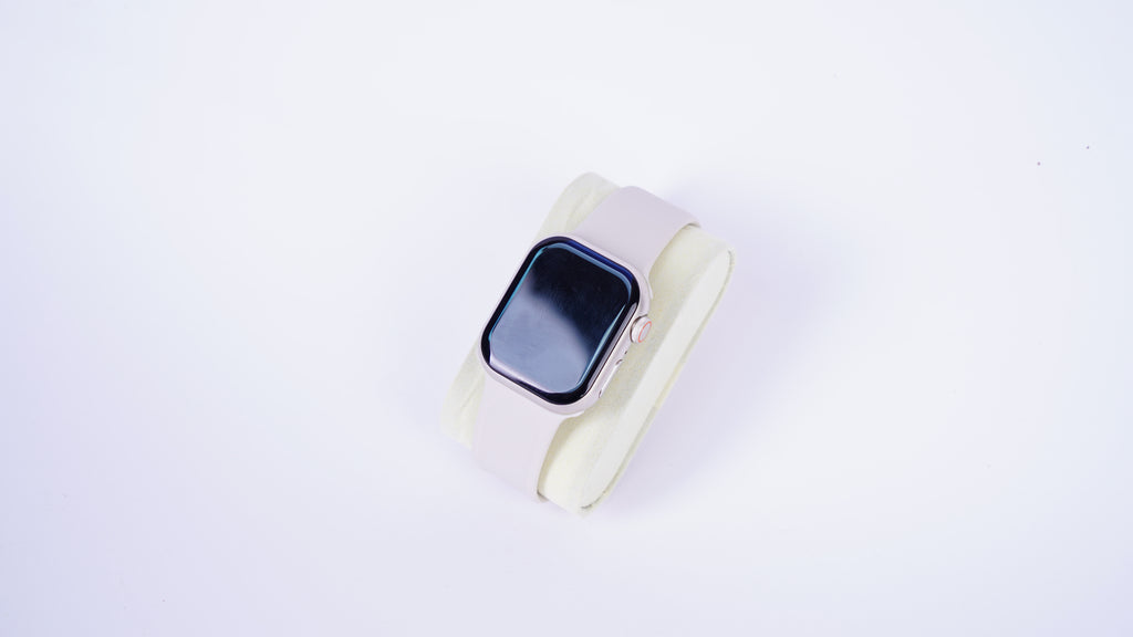 Haino Teko HW9 Mini smart watch displaying digital time and fitness tracking features on a black band.