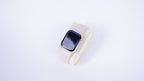 Haino Teko HW9 Mini smart watch displaying digital time and fitness tracking features on a black band.