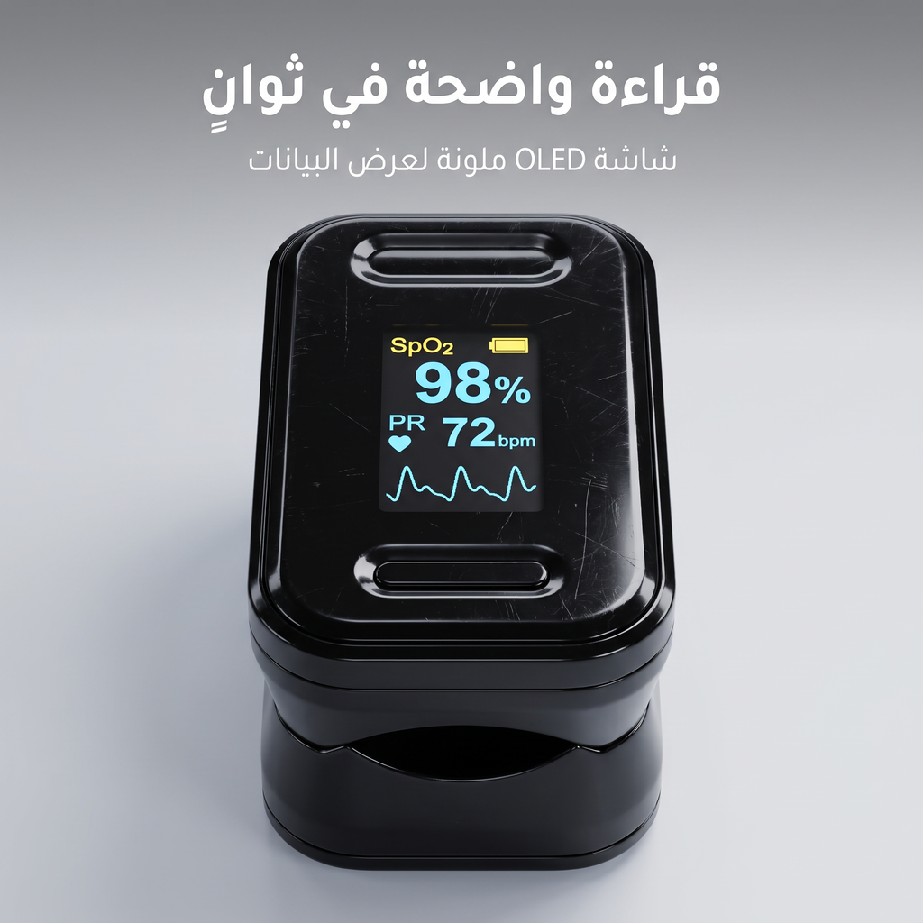 • جهاز قياس النبض وتشبع الأكسجين