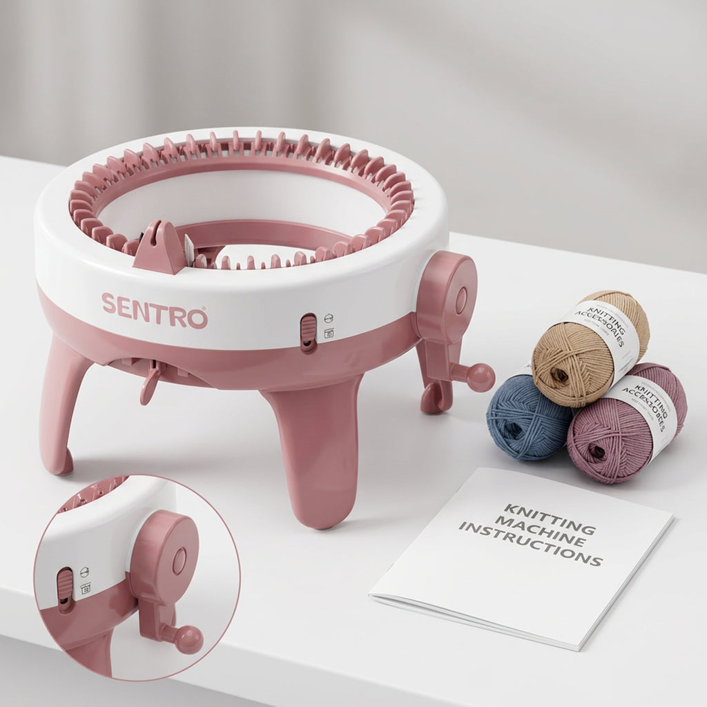 Handheld knitting machine by سوق الأمانة for making sweaters, hats, socks, and scarves for adults and children.