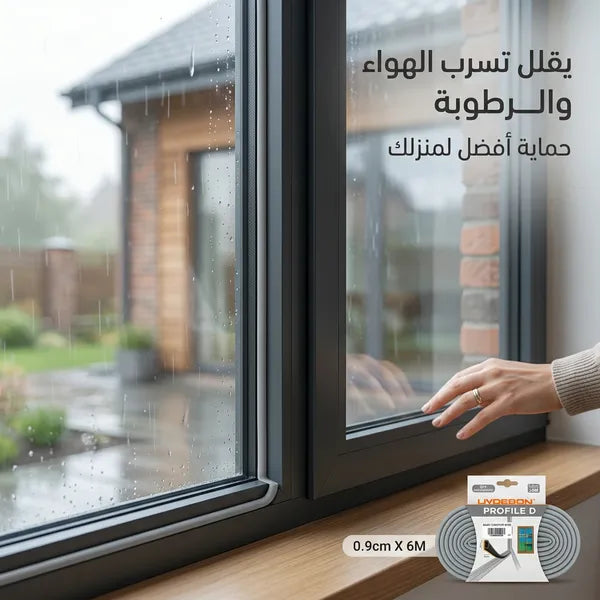 شريط مطاطي عازل للأبواب والنوافذ مانع للغبار والاتربة والماء
