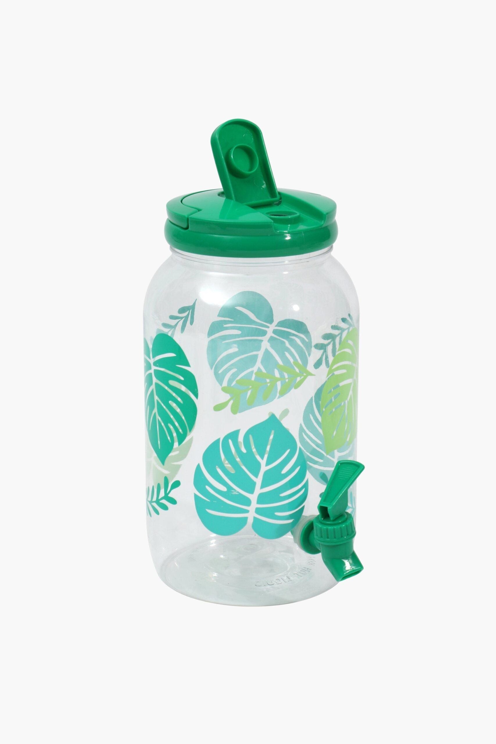 Dispenser العصير من سوق كوم مع 4 أكواب ديزاين Leaves بسعة 3.5 لتر، مناسب للعروض المنزلية والنظامية.