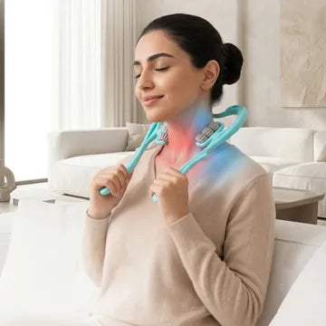 عرض جهاز مساج 4 راس شامل + جهاز تدليك الرقبة والعمود الفقري6 عجلات