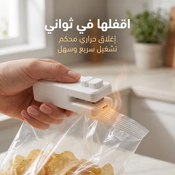 جهاز لحام وإغلاق الأكياس الحراري المحمول (قابل للشحن USB)