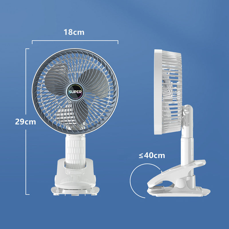 Two-in-one clip fan from سوق كوم, compact and portable with adjustable blades and a sturdy clip for versatile cooling.