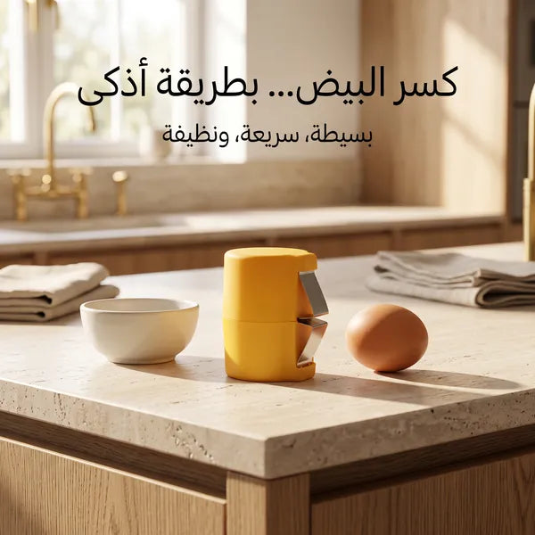 • أداة تكسير البيض اليدوية للمطبخ