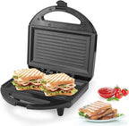 Sandwich Maker Rafe from kitchen tools, compact black appliance with handles, ideal for quick sandwich preparation.