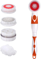 4-in-1 body and shower cleaning brush from سوق كوم, featuring multiple attachments for hair removal and skin cleansing.