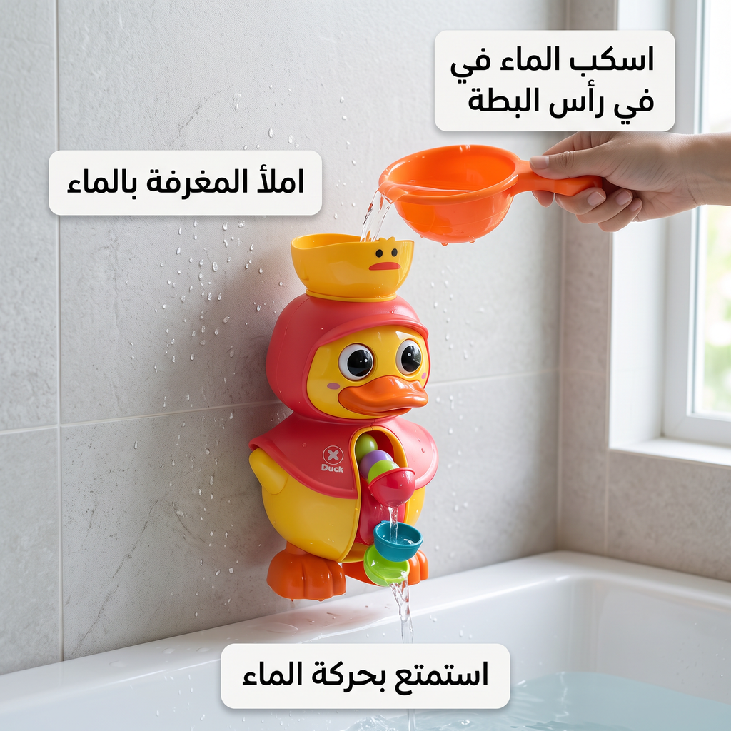 لعبة حمام بطة  بعجلة مياه دوارة