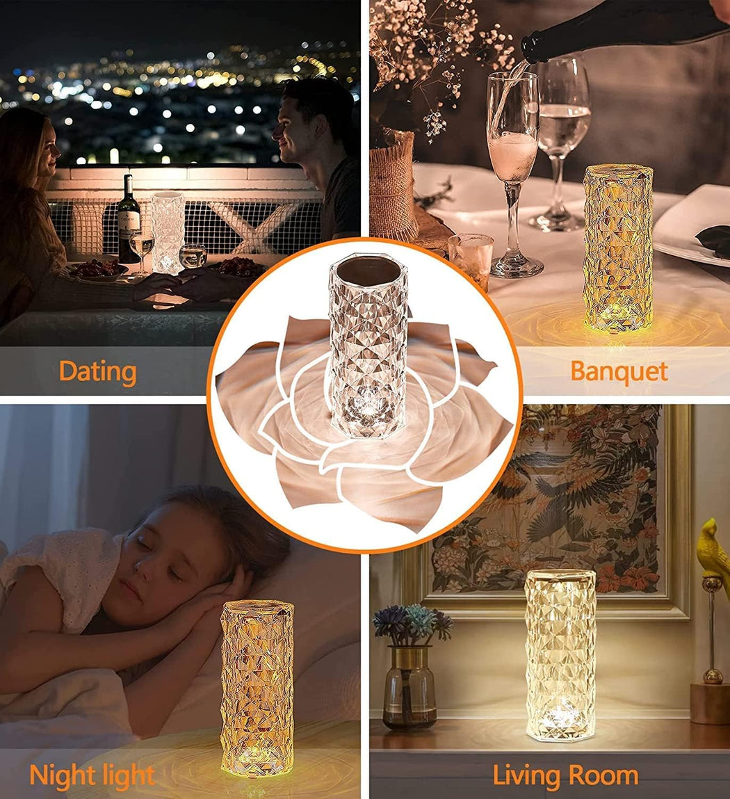 فواحة كريستال LED USB متعددة الألوان للغرف والمكاتب