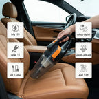 مكنسة كهربائية  صغيرة محمولة عالية الجودة بمنفذ USB، بقوة شفط عالية وتعمل بنظامي الشفط الجاف والرطب