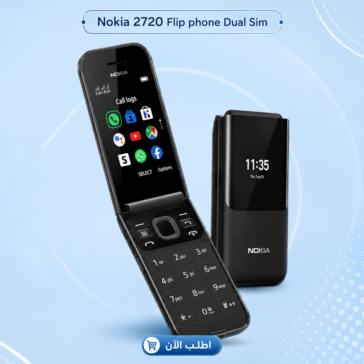 • Nokia 2720 Flip phone Dual Sim