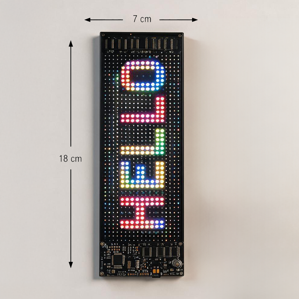 لافتة سيارة LED ذكية بالبلوتوث - لوحة عرض مرنة 32×16 سم للتحكم بالموبايل