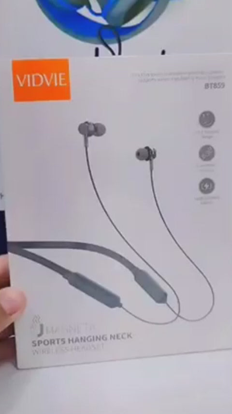 • VIDVIE BT859 Magnetic Wireless Headset Bluetooth Neckband